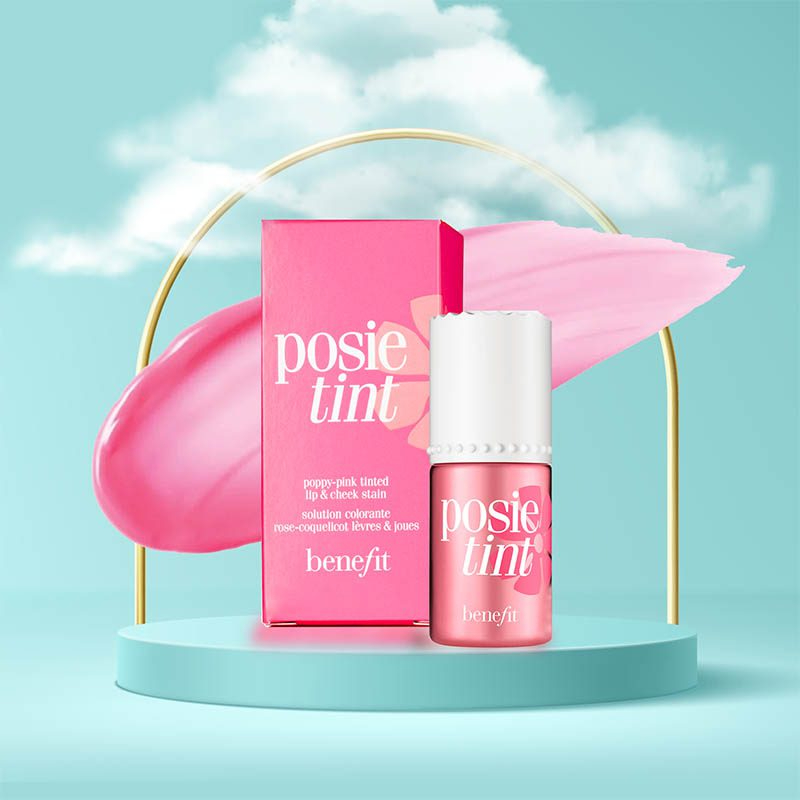 Posie Tint Lip & Cheek Stain – Long Lasting Natural Pink Tint | Liquid Blush & Lip Tint for Soft Glow (4.0ml)