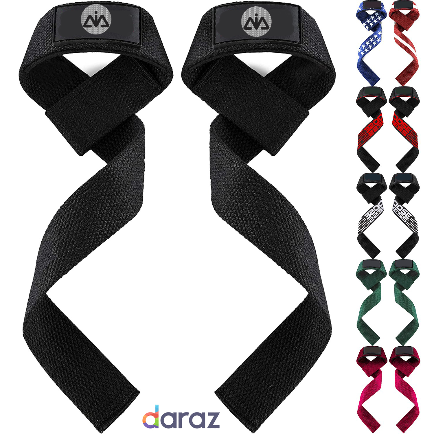AAi Gym Wrist Strap Weightlifting Hand support | cotton Bar lifting strap24" Strong Cotton Weightlifting Wrist Straps To Support Grip and Lift Heavier - Ultimate Workout Deadlift Straps for weight lifting