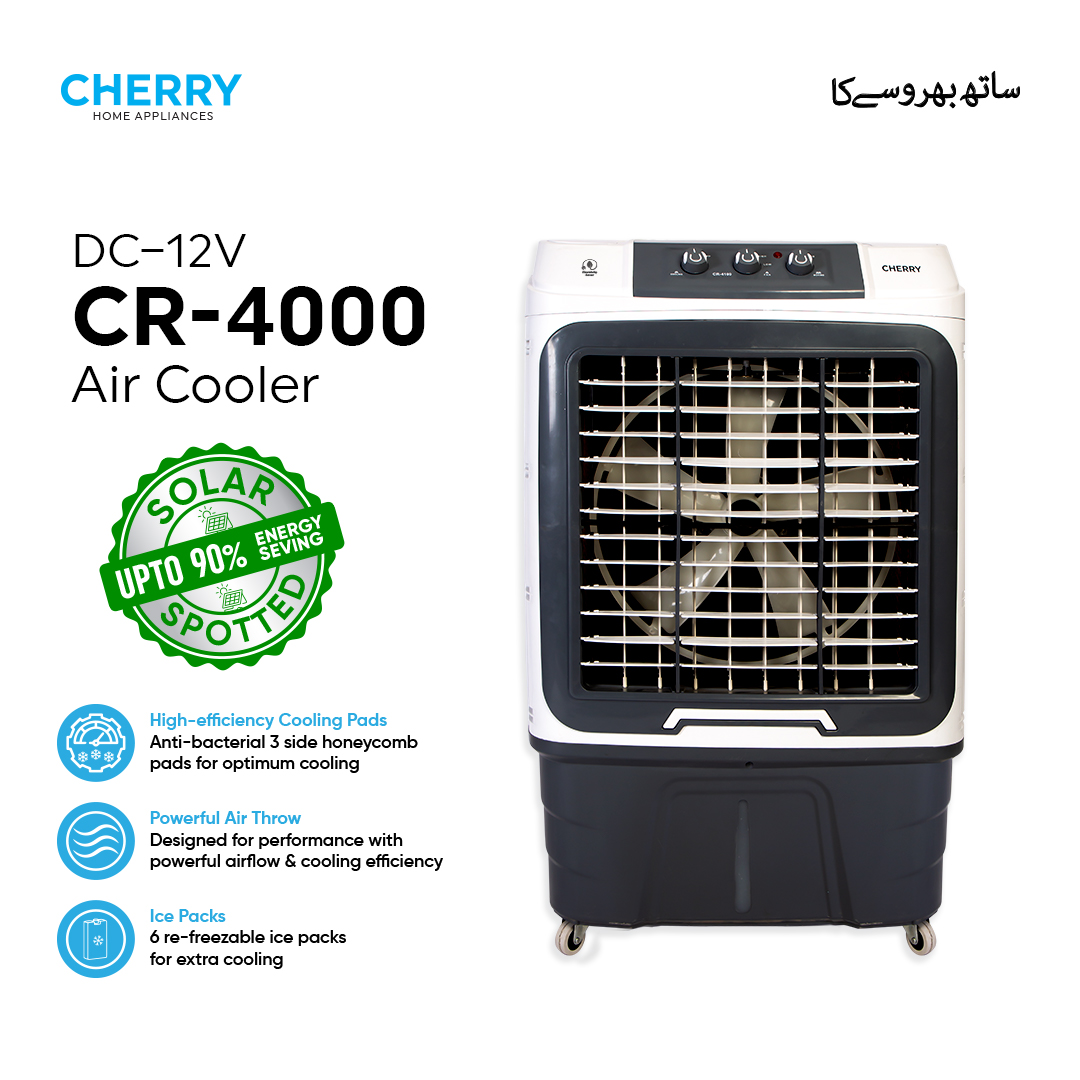 Cherry Air Cooler CR-4000 DC-12V 70% Energy Saver Large Size