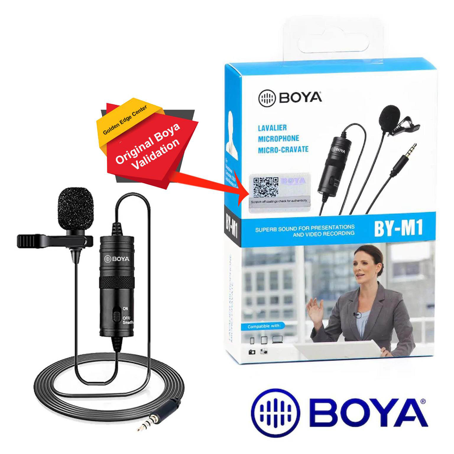 Microfono Lavalier BOYA By-M1 | Per Smartphone, DSLR, PC | Parabrezza Incluso | Ideale Per Vlog E Interviste