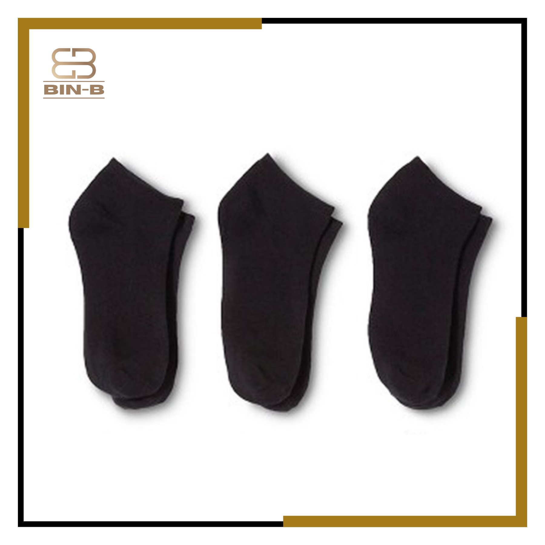 BIN-B PACK OF 3 PAIRS ANKLE SOCKS