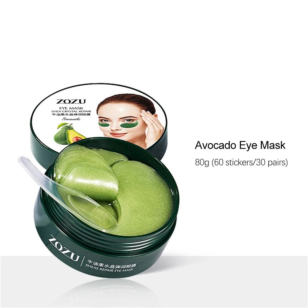 ZOZU Avocado Hydrogel Eye Mask 60 Patches for Dark Circles, Puffiness & Dry Eye Area