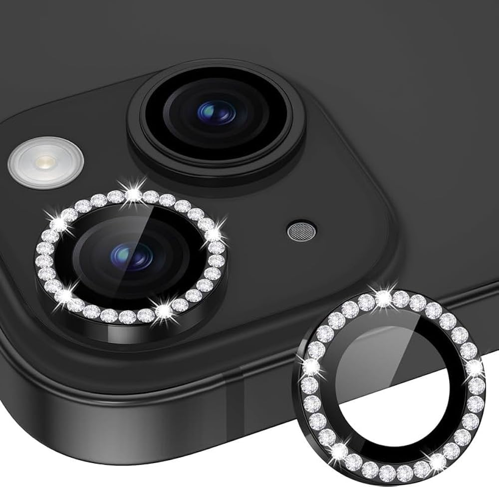 Diamond Camera Lens Protector For 11 / 12 / 13 / 14 / 15 / 16 / 17 Series  Luxury Sparkle Shockproof Camera Guard