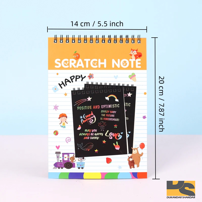 Magic Color Rainbow Scratch Paper Book Black Diy Drawing s Sing Painting Kids cute stationery