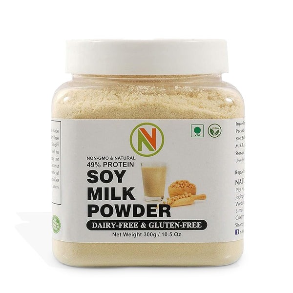 NatureVit Soya Milk Powder [Vegan, Non-GMO & 49% Protein] 300g