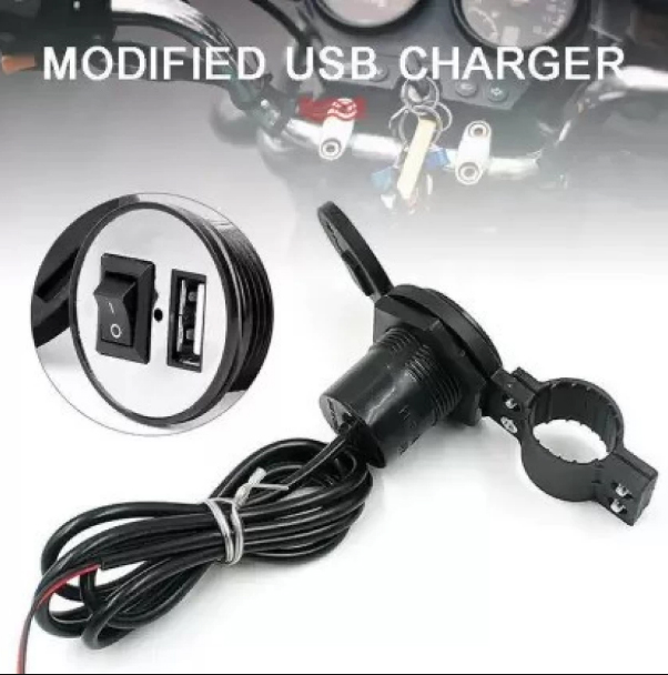Universal Mobile Phone charger Compatible with All Mobiles For Bike. Multicolor