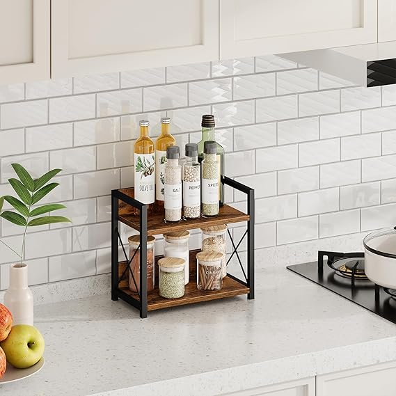 2 Layer Storage Shelf Rack – Multipurpose Organizer for Kitchen, Office & Home