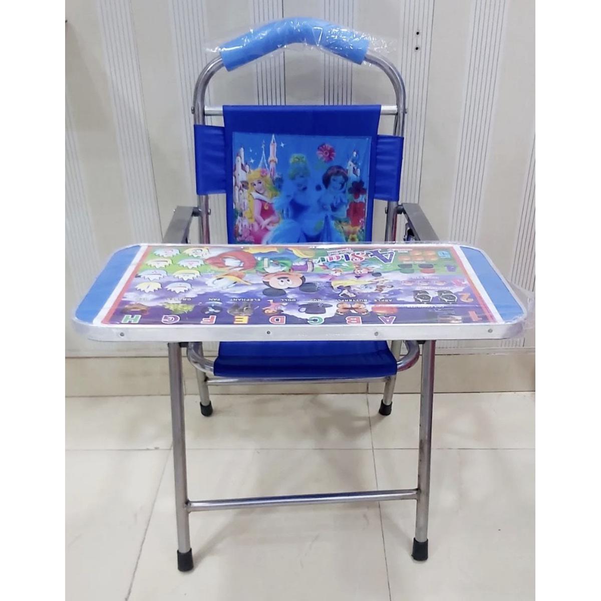 Kids Multi-Purpose Folding Table & Chair Set with Durable Metal Frame and Adjustable Height