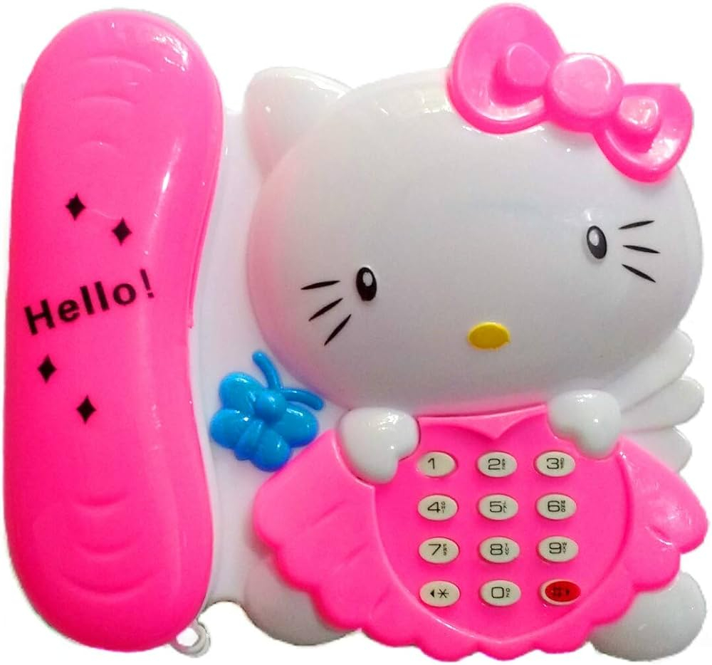 Musical Toys for Kids Hello Kitty Telephone & Doraemon Telephone Toy for Boys and Girls Learning Toys for Kids Doremon Toys Gadgets / Hello Kitty Toy