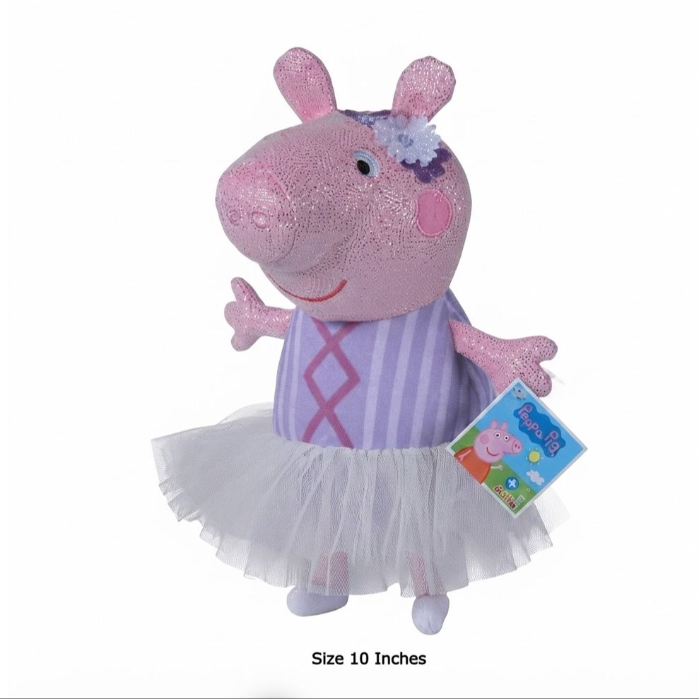 Peppa Pig Family Plush Toys - Soft Cuddly Stuffed Doll Cartoon Characters for Kids, Toddlers & Babies | Birthday Gift Items for Boys & Girls