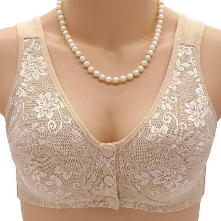 Front Open 3 Button Nursing Maternity Bra for Women's Non-Wired Non-Padded