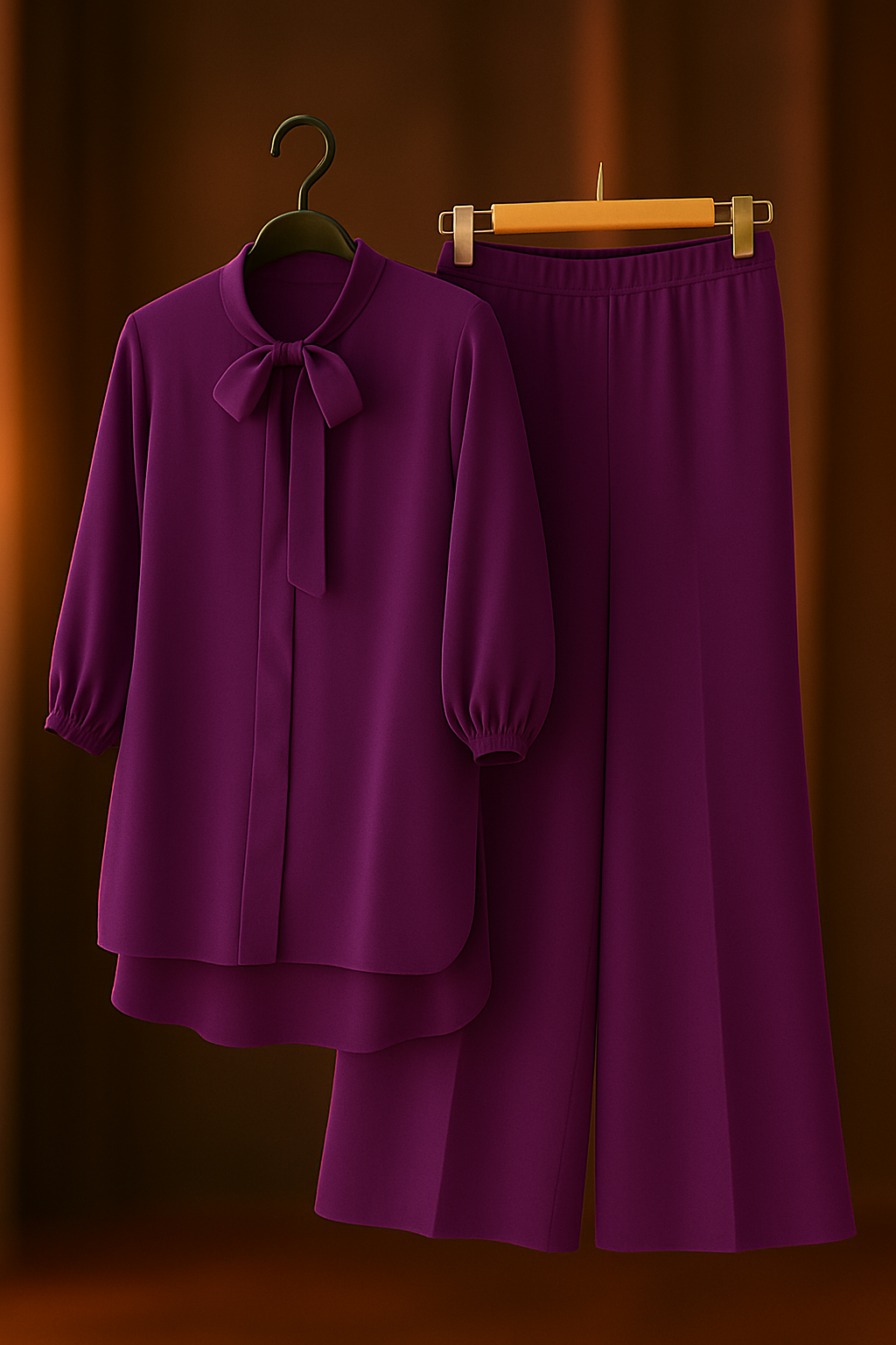 Premium 2-Piece Dress for Girls – Comfortable Fit with Stylish Neck Tie