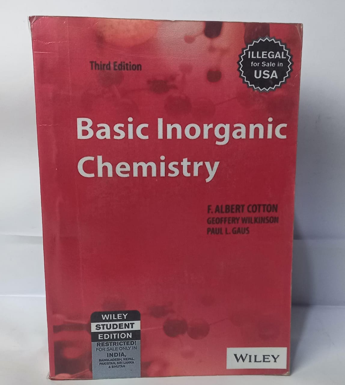 Basic Inorganic Chemistry third edition by F. Albert Cotton