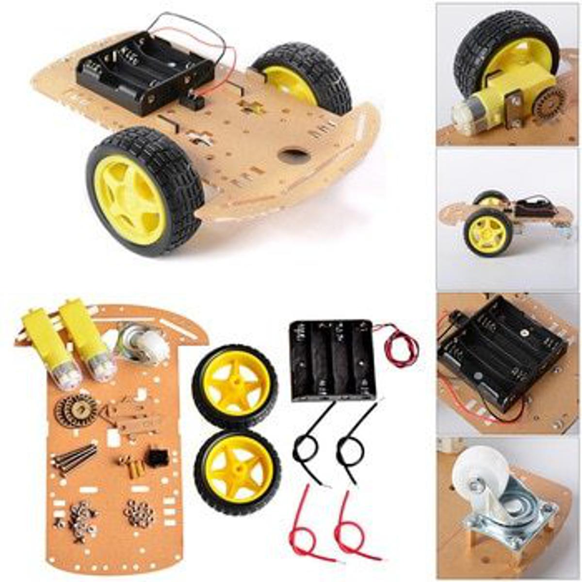 New ARDUINO 2WD Robot Smart Car Chassis Kits Full Size Base Board with Speed Encoder for Arduino 51 M26 DIY Education Robot Smart Car Kit For Student kids