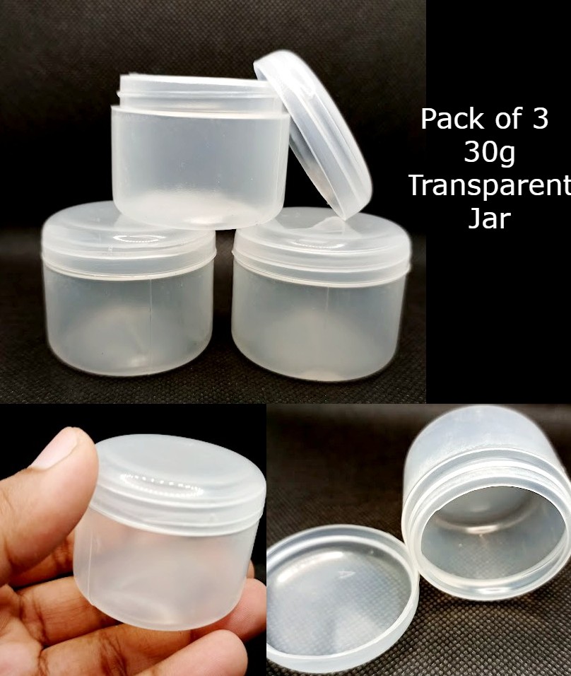 30g / 50g / 100g Pack of 3 Empty Cosmetic Containers Cream Pot Jar ...