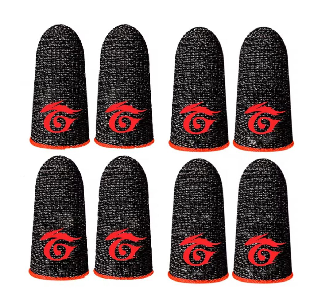 LAZA Free Fire Gaming Finger Sleeves 2PCS with Premium Storage Case | Super Conducting Fiber | Ultra Sensitive Touch | Sweat Proof | Mobile Gaming Accessories