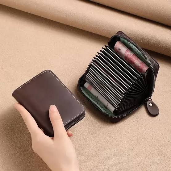 Zip Card Holder |Genuine Leather Wallet for Men and Boys |Zip card pouch |Stylish Leather Card Holder Wallet with Zip – Slim, Smart, and Functional Design | Long and slim wallet for men lZip card holder for men