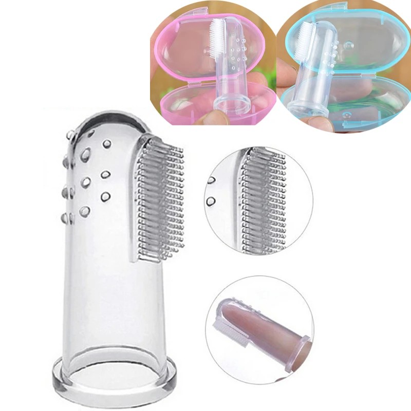 Baby Finger Toothbrush Children Teeth Clear Massage Soft Silicone Infant Rubber Cleaning Brush Baby Dental Care