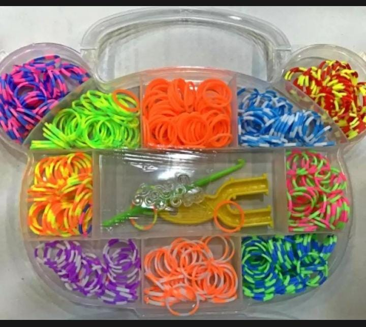 Multi Color Loom Bands/Rubber Bands With S Clips (Cat Pack)