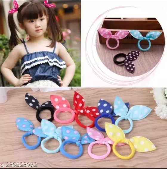 Hyper Hawk Multi Color Elastic Headband Bow Hair Rubber Pony For Girl Kid Pony Bunny Style Pony