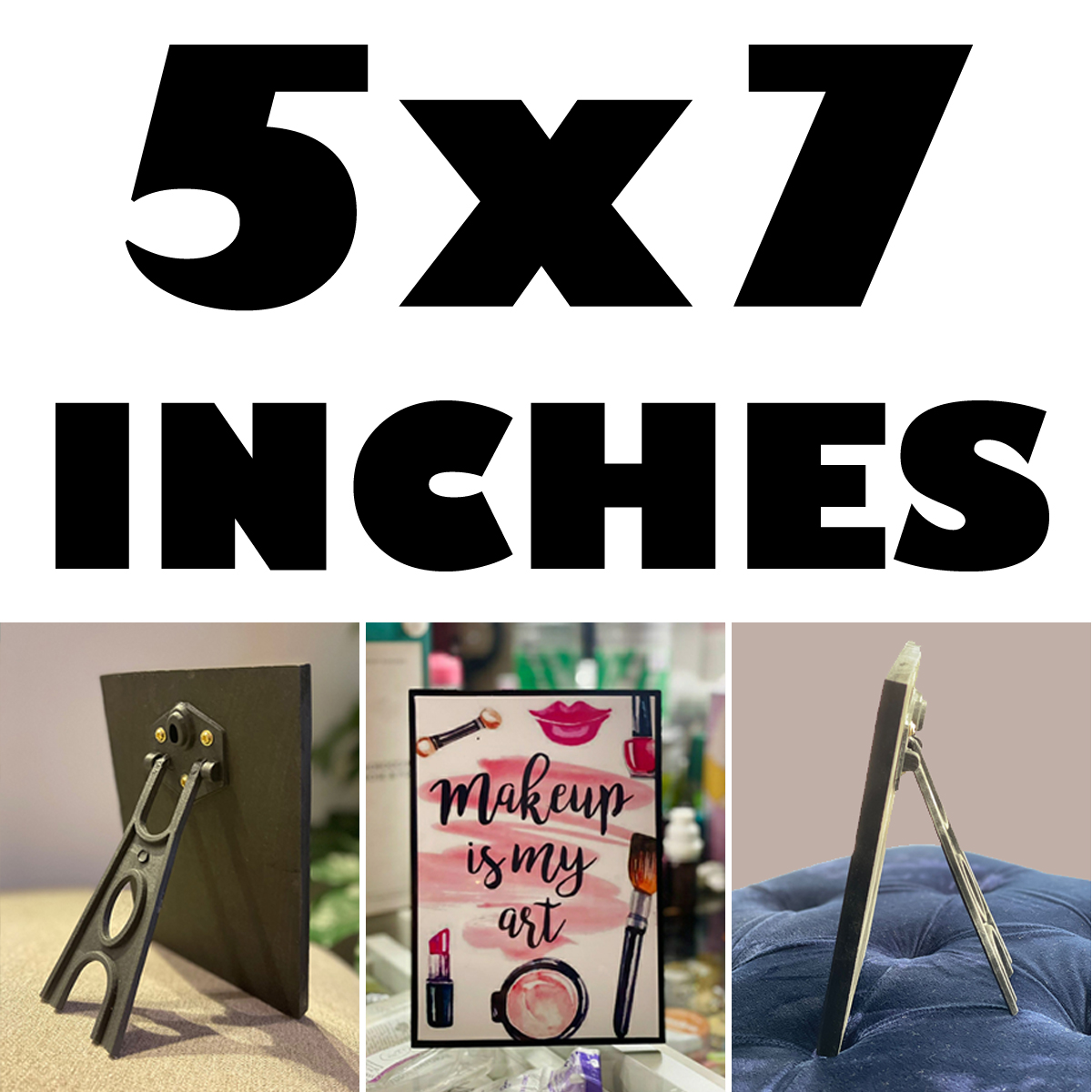 High-Quality Custom Photo Frame 4x6-12x18 Inch HD Print with Lamination, New, Table Stand & Wall Mount - Modern Style