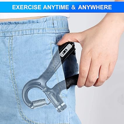 Histro Automatic Counting Hand Gripper Adjustable Resistance Automatic Counting Non-Slip Hand Grip Strength Trainer Fingers Wrist Forearm Exerciser Workout Gear Home Gym Exercise Equipment   Hand Gripper 5-60KG  Automatic  Non-Slip hand strengthen