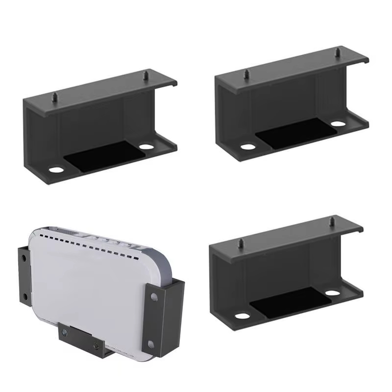 Metal Laptop Mount Under Desk Shelf Holder for Notebooks, Tablets, Cable Boxes, Modems, Smart TV Boxes
