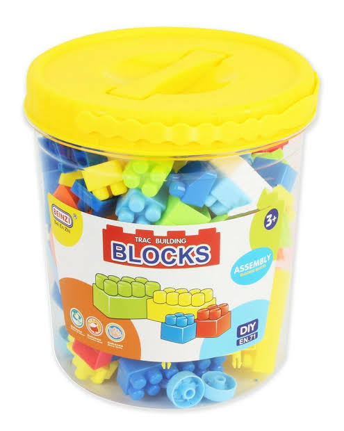 BUILDING BLOCKS AND BRICKS FOR KIDS-Trac Building Blocks bucket (32 pcs)