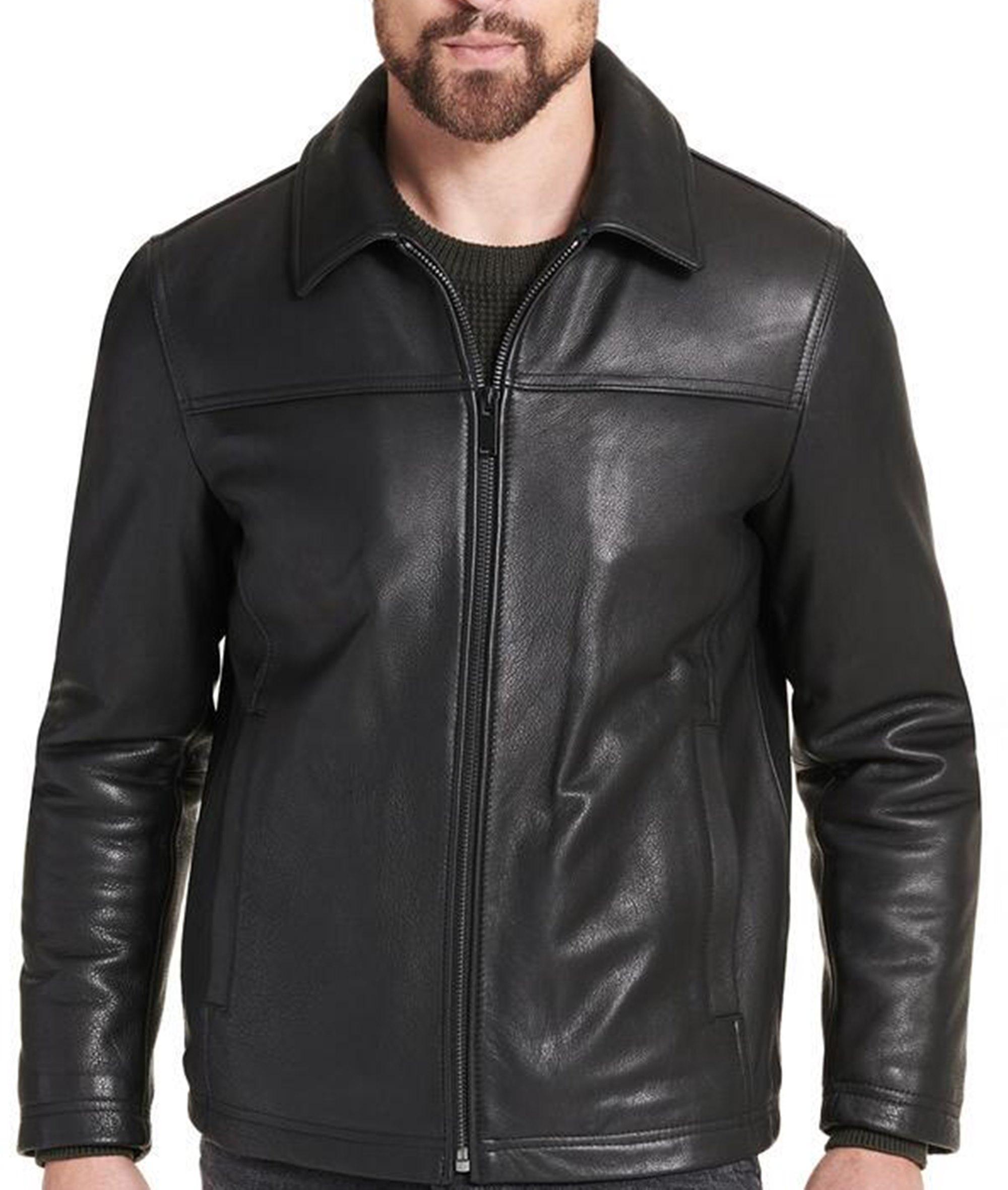 shell leather jacket