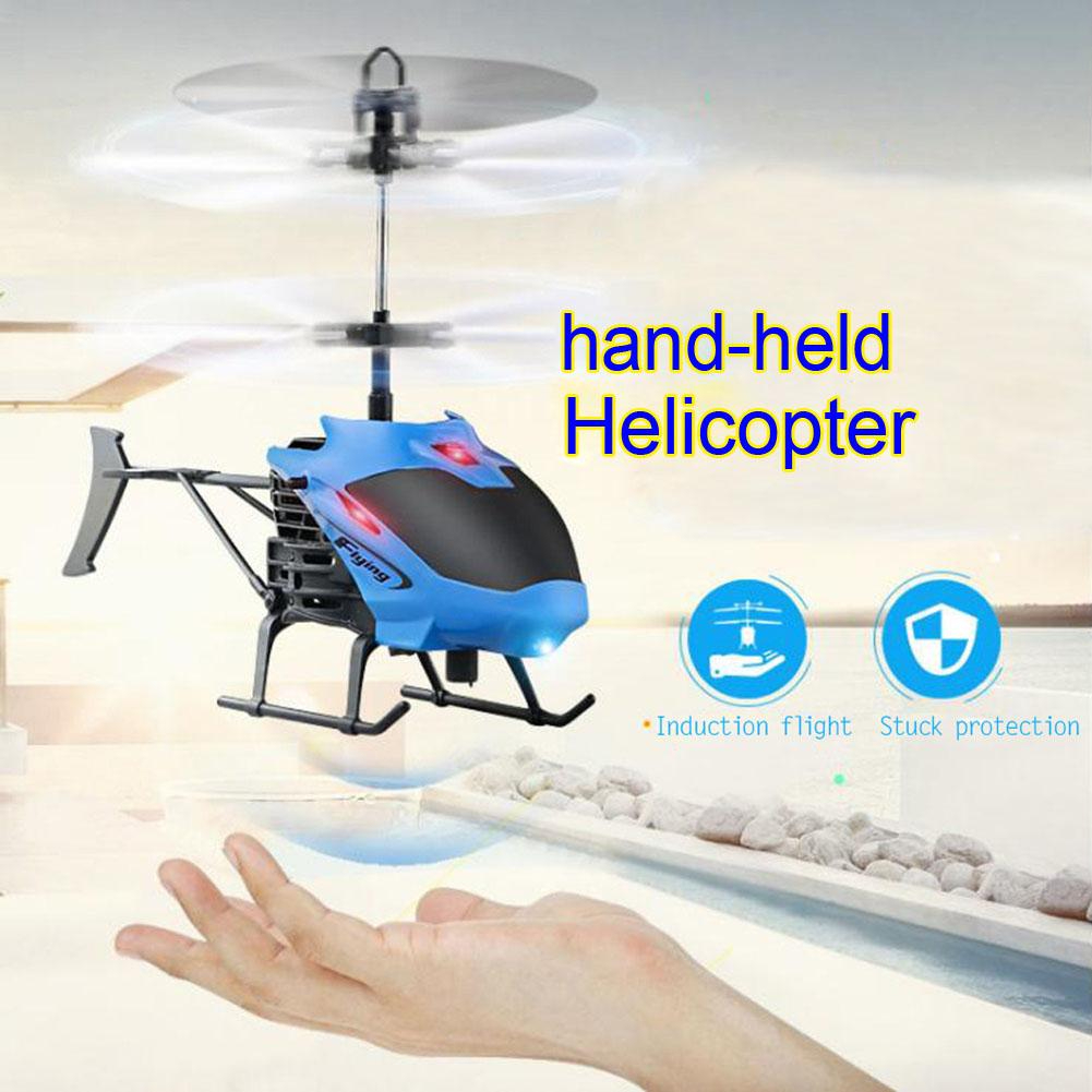 Good Quality Mini Infrared Induction Helicopter (without) Remote Control- Helicopter Aircraft Flashing Light Toy- Infrared Induction Flying Helicopter - Rechargeable (Best Gift For Kids)