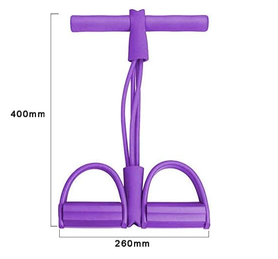 "Resistance Band Pedal Puller - Full Body Home Gym Exerciser | Tummy Trimmer, Arm Strength Trainer, and Leg Toning Tube with Push Up Bar | Elastic Pull Rope for Abs Workout, Body Shaping, Yoga, and Fitness Stretching | Portable Fitness Equipment for Stren