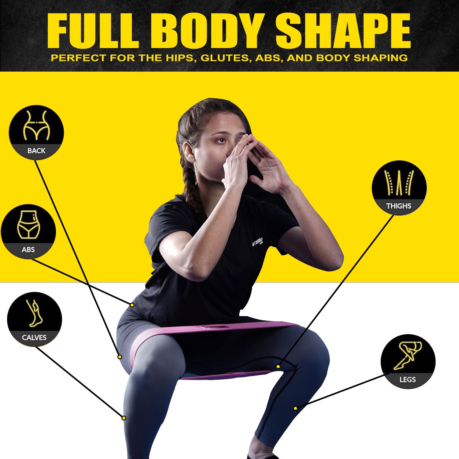 Resistance Bands for Legs - Huslters Only Hip Band Workout Bands  Fabric Hip Resistance Band for Men and Women - Booty Bands for Working Out - Exercise Bands Resistance Bands