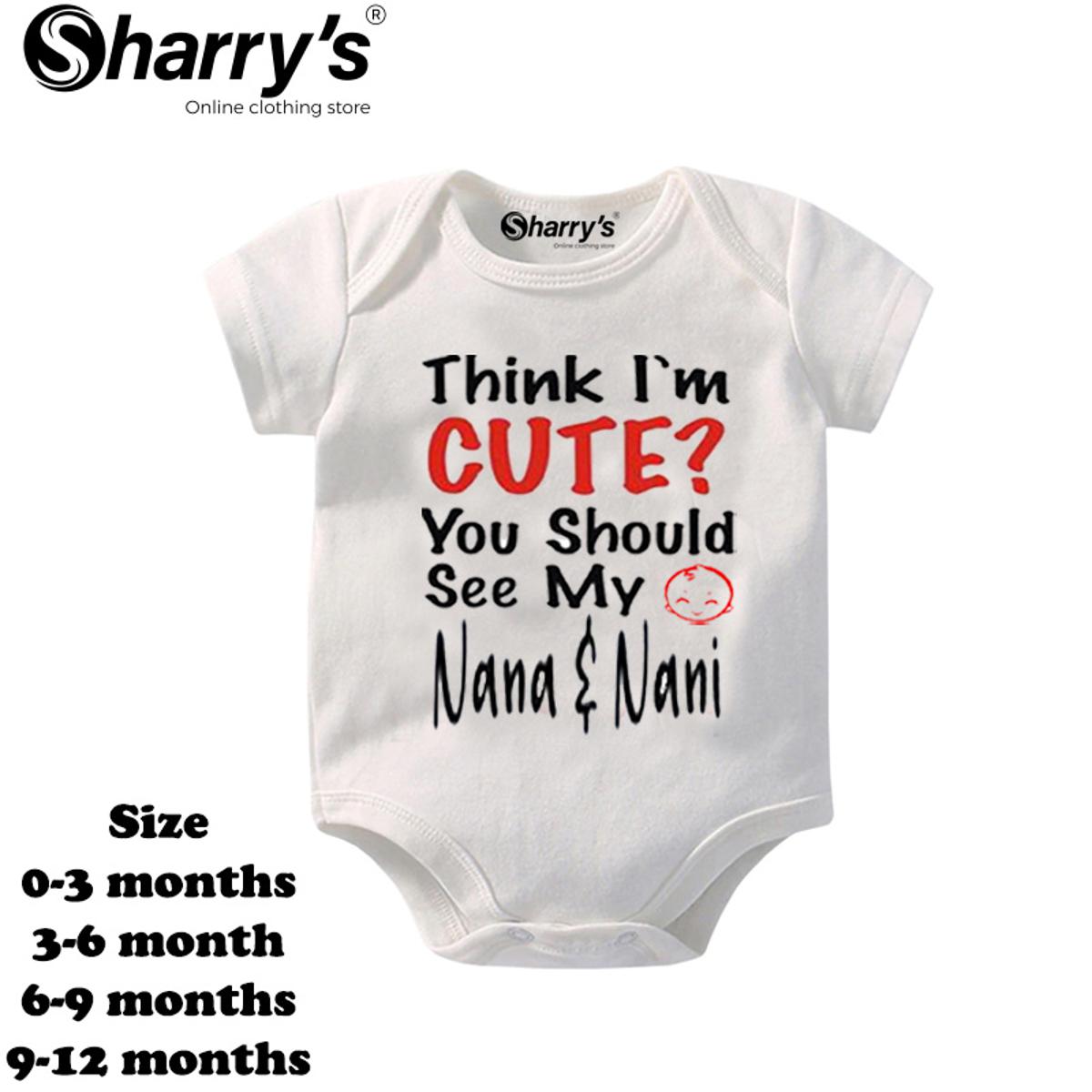 Sharrys Half Sleeves Baby Romper Bodysuit For Babies infant Onesis 0-14 Months Summer Wear Trendy Printed