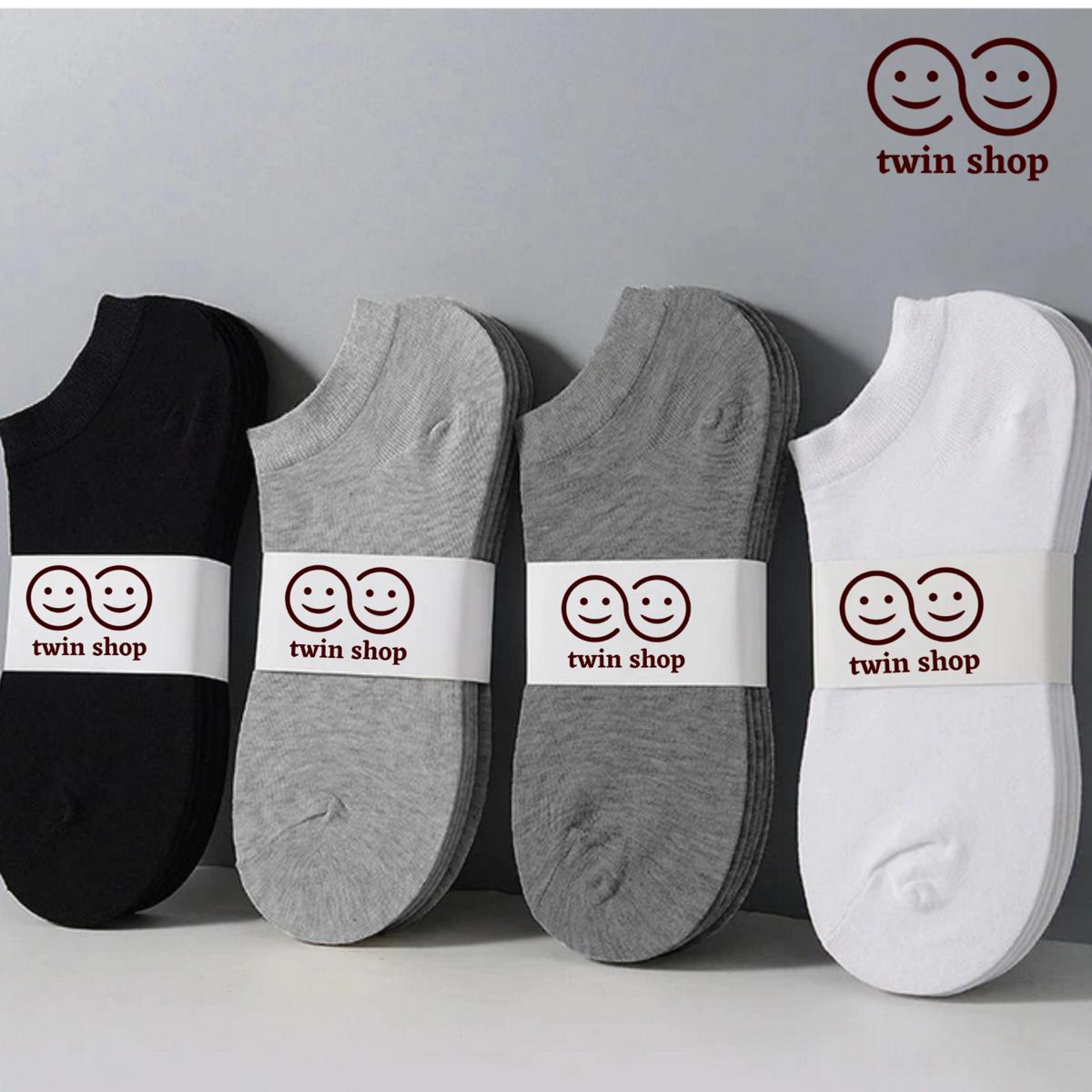 Twin Shop Pack of 4 Pairs Cotton Ankle Socks for Men Women| Low Cut Socks for Unisex