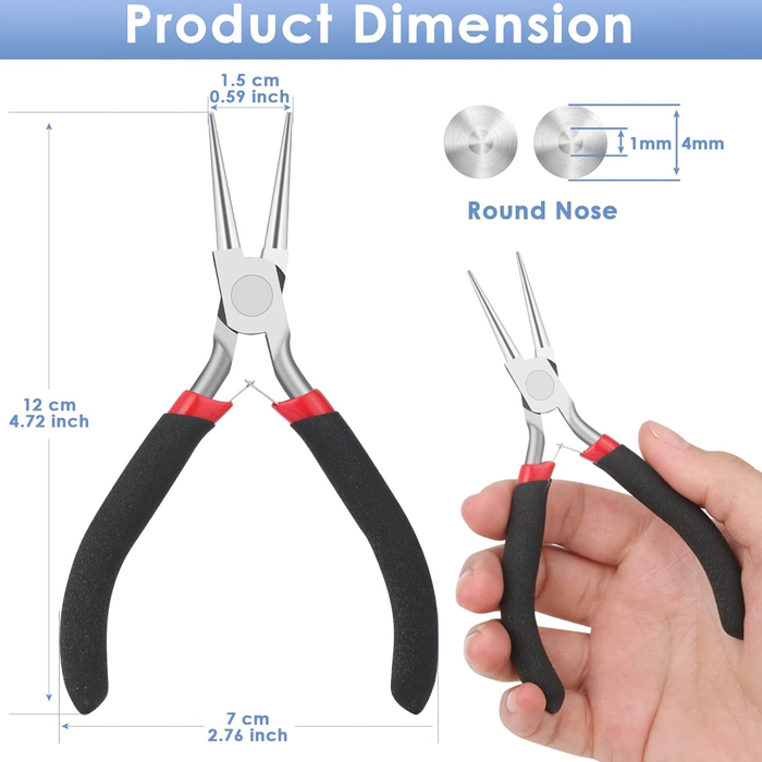 Round Nose Pliers Wire Jewelry Making Tools Bead Pliers for Wire Wrapping Jump Rings Making Jewelry Making Supplies DIY Craft