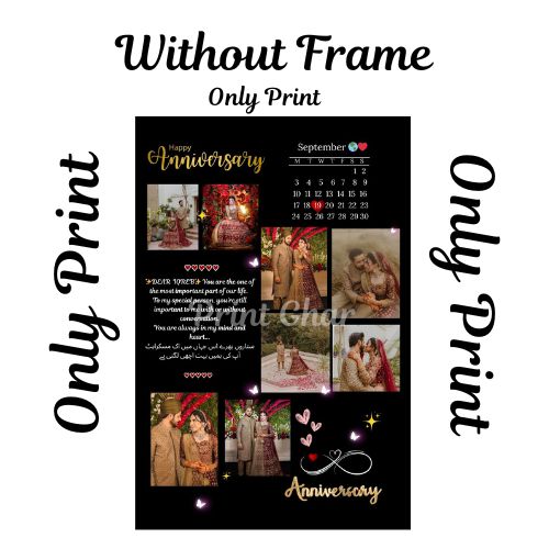 ♥️Original Product+FREE Shipping+COD ♥Moon Shape Customized Picture Photo Frame, Customized Frame with Calendar + Customized Message with upto Pictures in Moon Shape, Customized Photo Frame, Birthday Gift, Anniversary Gift, Wedding Gift, Gift for Friends