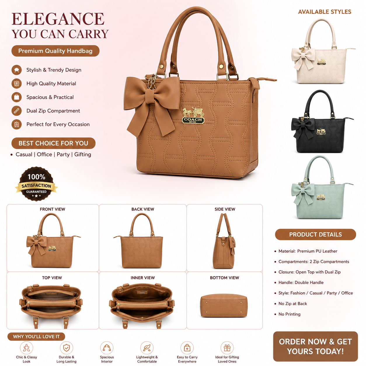 Elegant Women's Hand Clutch Purse Stylish PU Leather Handbag for Girls Fancy Party Wallet Purse for Women Portable Hand Carry Purse