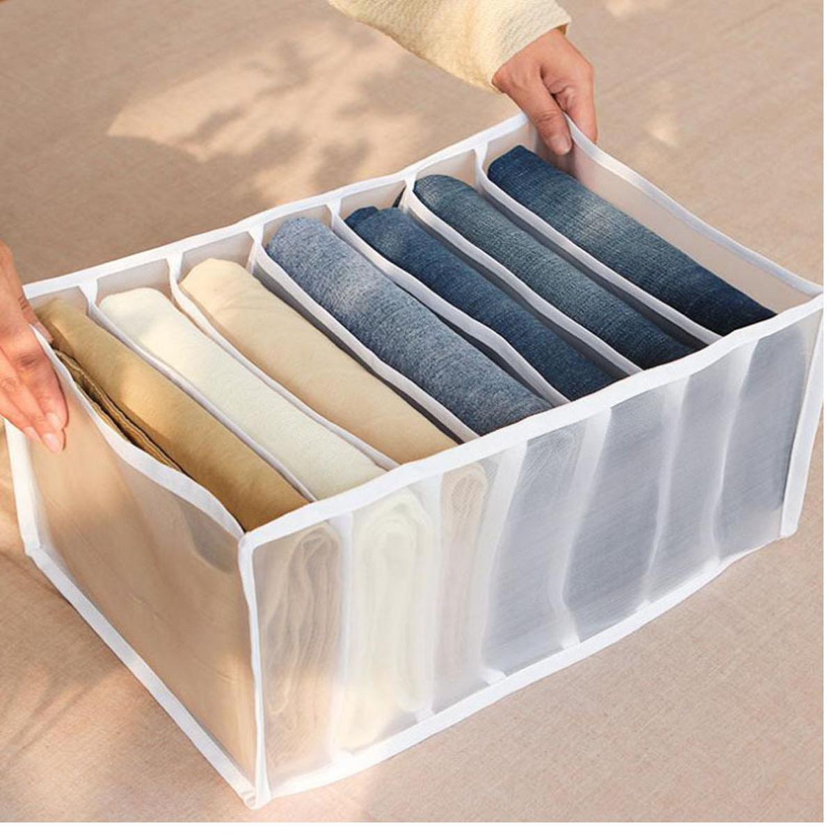 Set of 4 Closet Underwear Organizer Box Drawer Divider for Bras Panties  Socks Ties Fabric Pants
