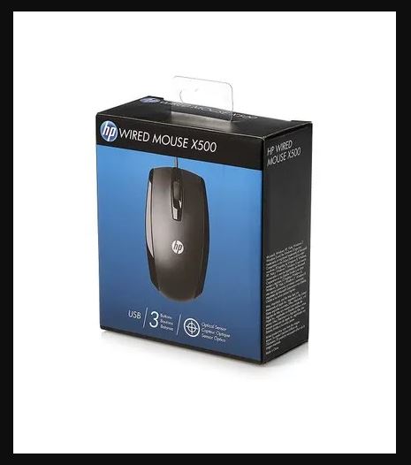 HP X500 Wired Optical Mouse Game Ergonomic USB Mouse for Desktop / Laptop