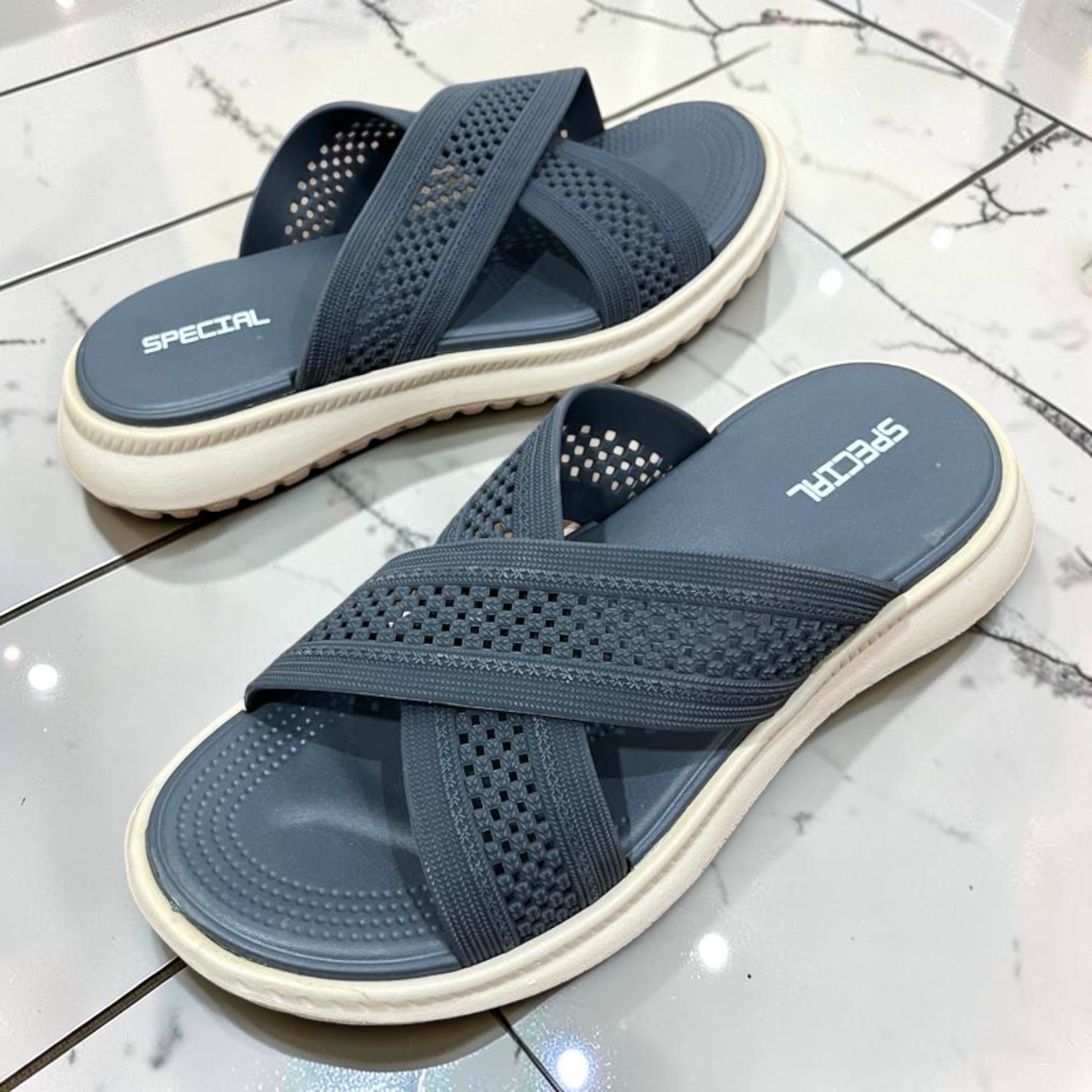Ladies Medicated Slides | Comfortable Medicated Sandals | Soft & Cushioned Sole | Lightweight | Stylish Cross Strap Design | Soft Footbed | Daily Wear Women House Slippers