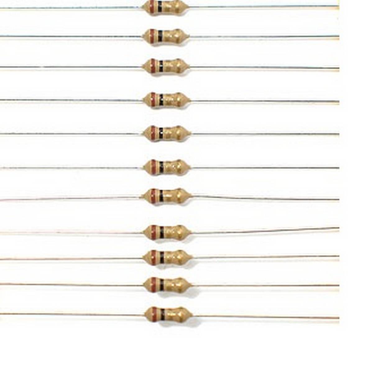 Pack Of 25 - Carbon Resistors 1 Ohm Resistance - 1/4W