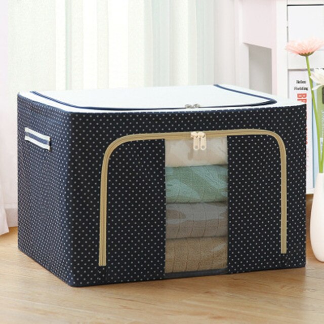 Storage Box 55Liter Foldable Storage Organizers Clothes Blanket Quilt Organizer