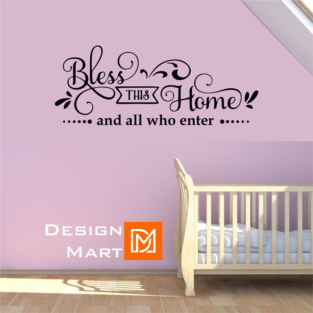DM Bless This Home Self Adhesive Wall Sticker for Room Kitchen Dining