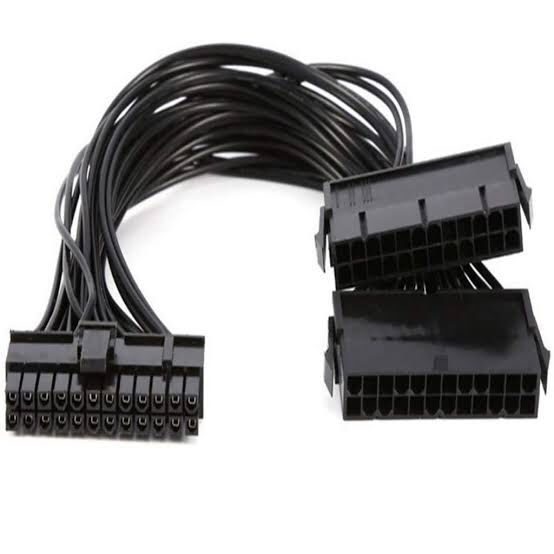 24 Pin Supply Extension Cable Dual PSU Mining Cables for Computer Adapter Cable for BTC Riser Miner
