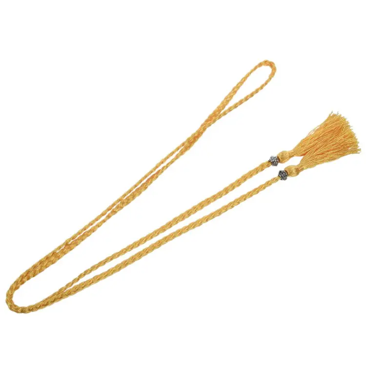 Gold on sale tassel belt