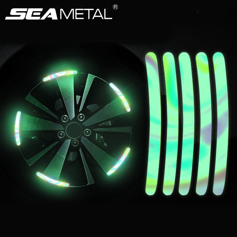 Set Of 20 Reflective Laser Wheel Decals - Universal Fit For Car, Truck, SUV Rims