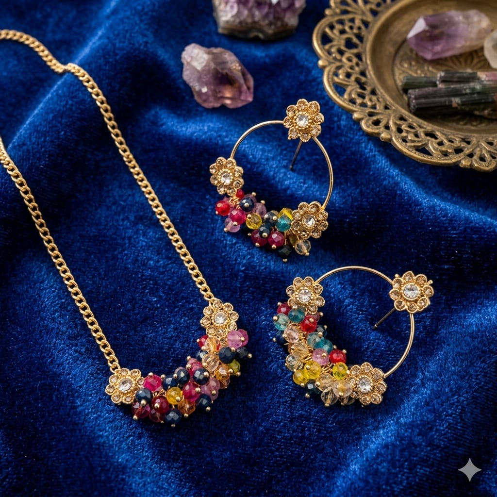Crystal Gajra  Set  New stylish Long lasting polish
