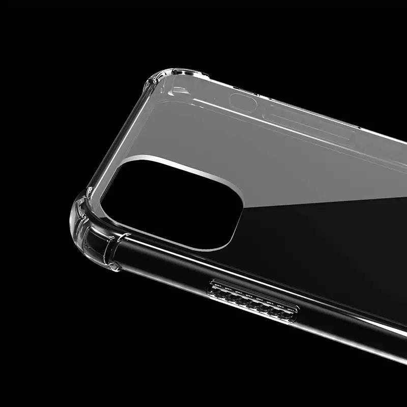 Sparx Neo 7 Ultra Anti Shock Four Corner Bumper Open Camera Protection 1.3mm Air Bag Soft Transparent Jelly-Clear Black