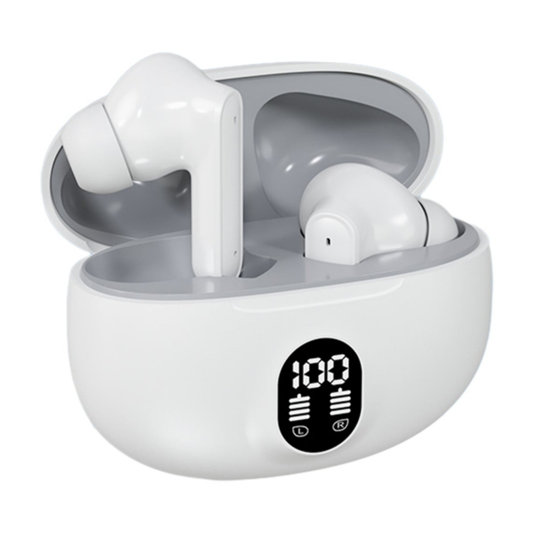 Pro White TWS Ear pod Sound & High Quality Touch Sensors True Stereo Headphones with Built in Mic 10m Transmission Bluetooth Wireless Earbuds , Sport Headset for all Bluetooth Smart devices