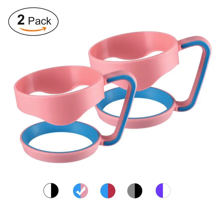 Image 2PCS 30 oz Tumbler Handles for Rtic YETI Rambler 30 oz (Handle Only)  Pink and Blue